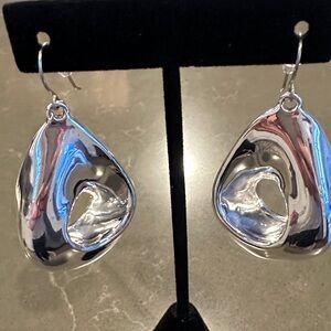 Chic Silver Abstract Earrings